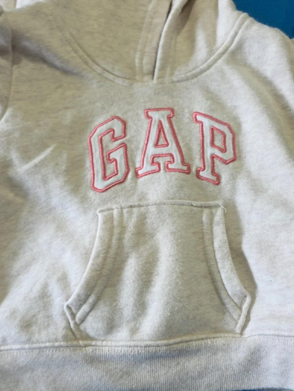 GAP Cream Sweatshirt & Joggers Set with Pink Logo